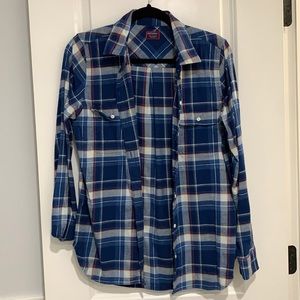 Blue Untuckit Flannel Women’s size 6